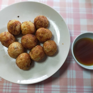 たこ焼きを出汁で食べる♪♪明石焼き風たこ焼き